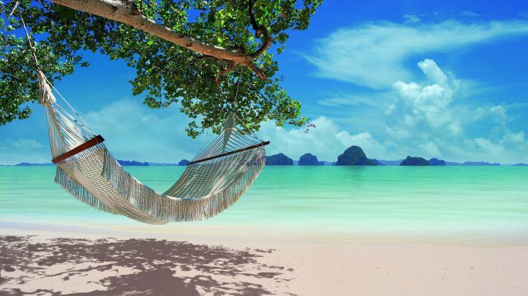 beach hammock represents the power of natural positive beliefs, thoughts and emotions