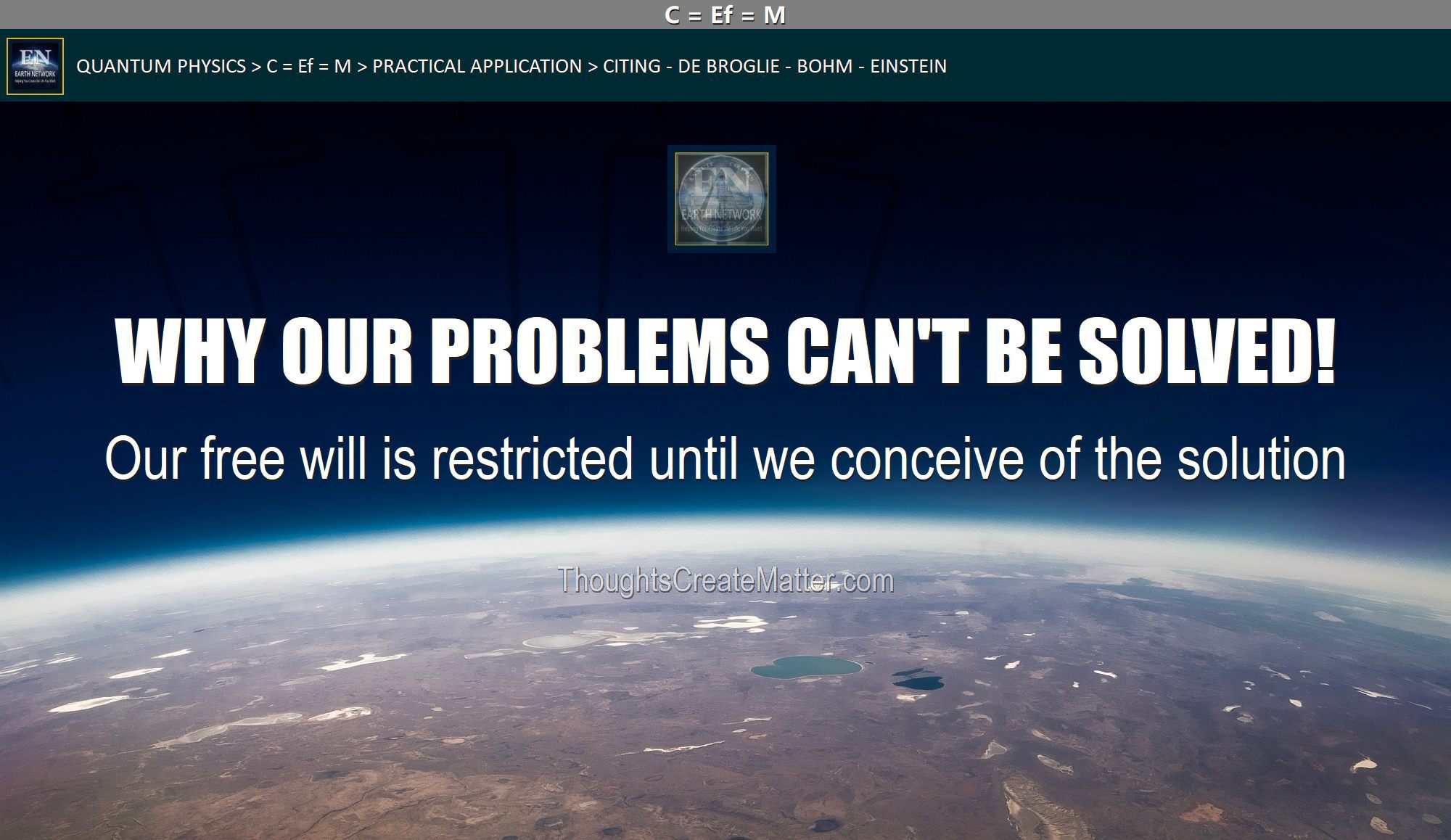 Earth depicts Why-we-cant-solve-our-problems-materialism-wrong-evolution-false-darwin-freud-psychology