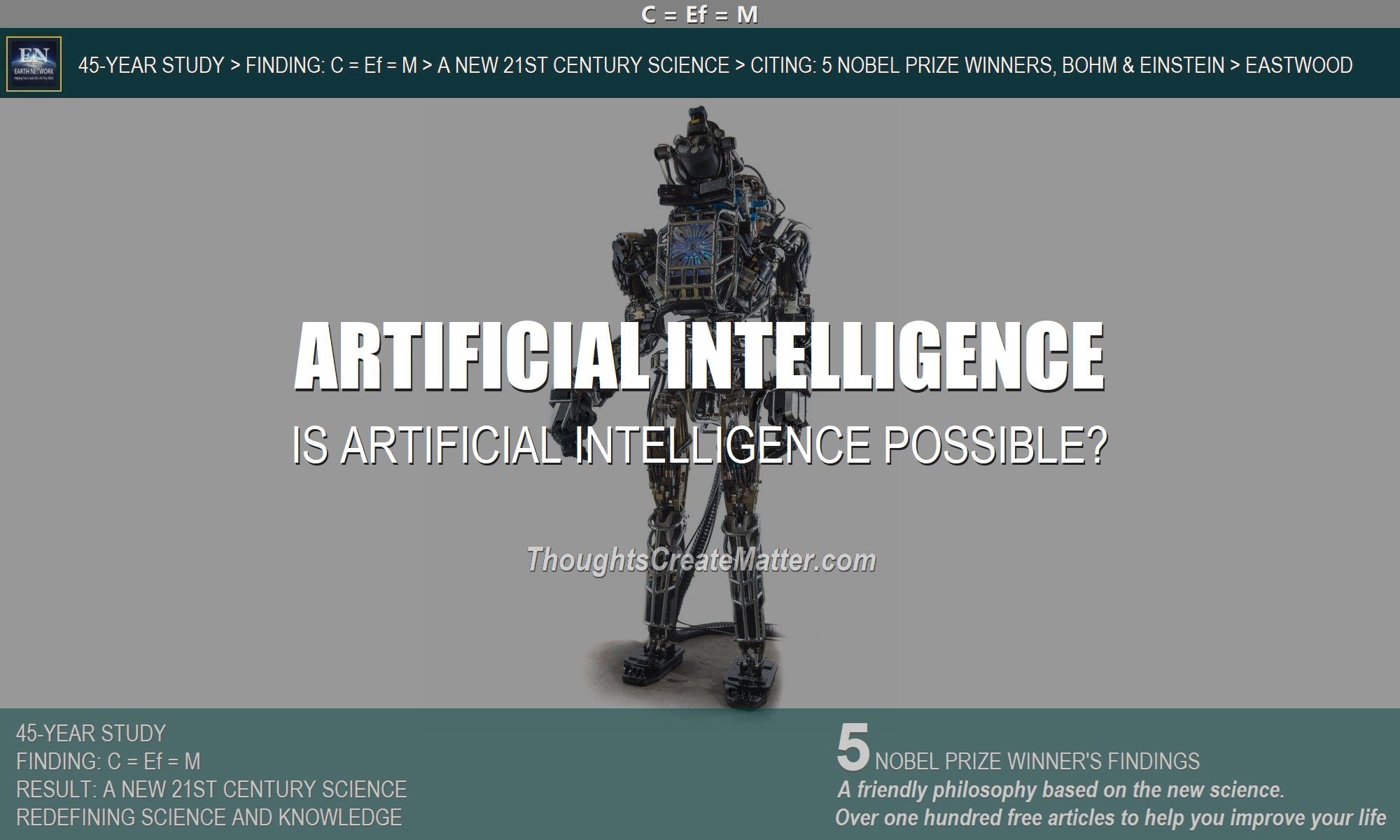 Robot depicts question is artificial intelligence possible?