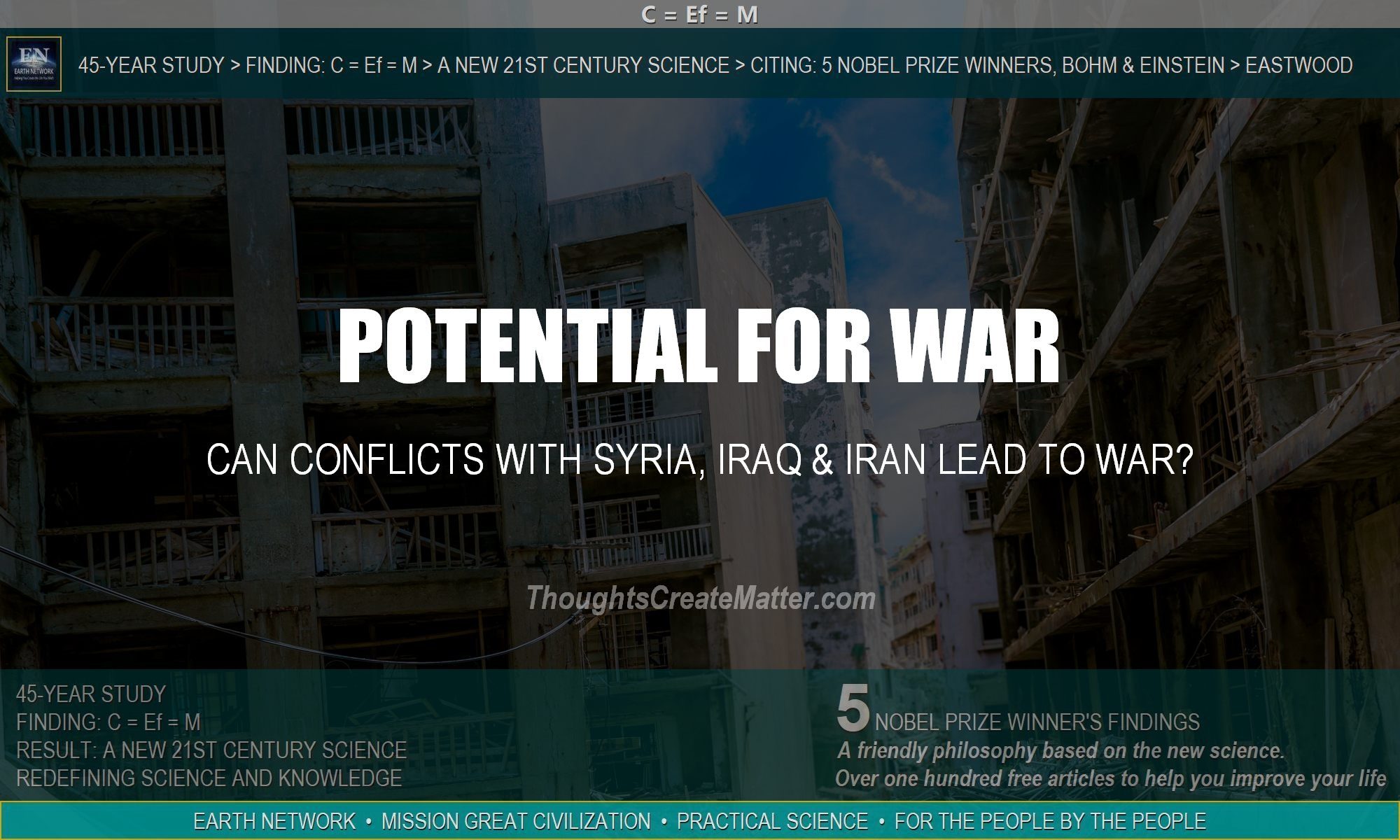 War ravaged Iraq scene depicts possibility of war with the U.S. Is there a potential for all-out war with Syria, Iraq or Iran because of recent conflicts and violence in the region?