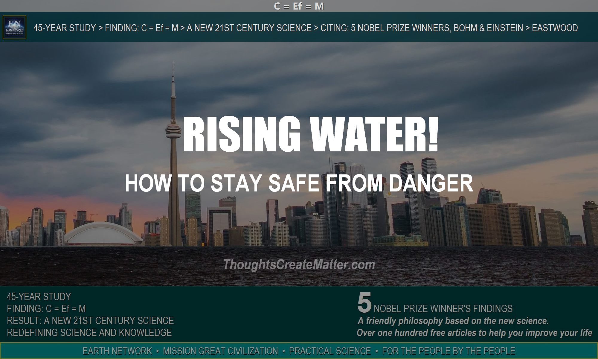 Seattle under water depicts how rising ocean water can put you at risk. We provide two ways to keep you safe from rising water causing a home to fall into a sinkhole and in general.
