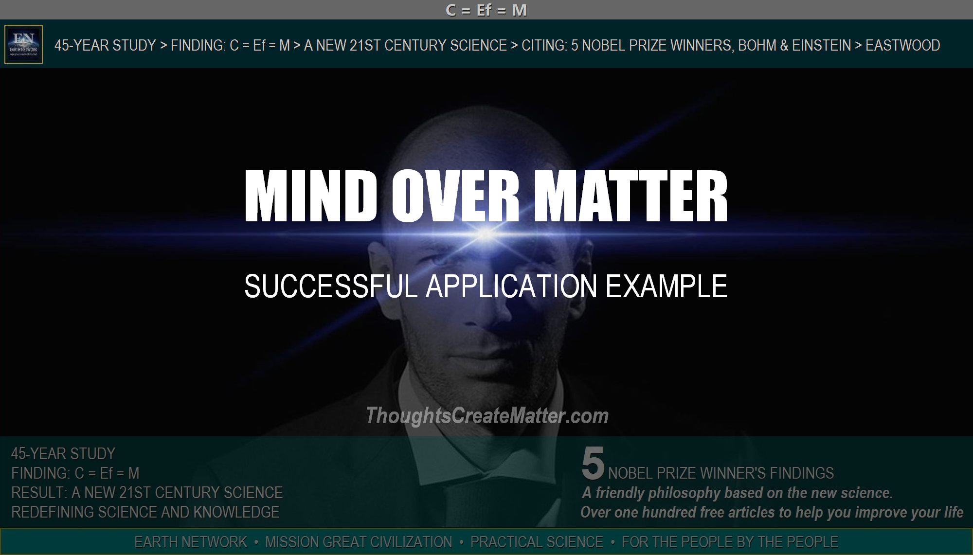 Image depicts how to use mind over matter. An example of success using mind over matter.