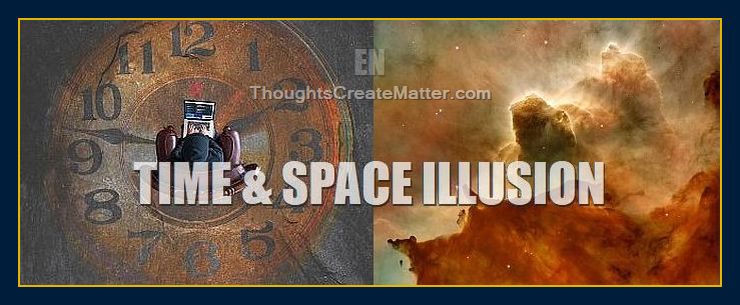 Thoughts create matter introduces: Time and space illusion.