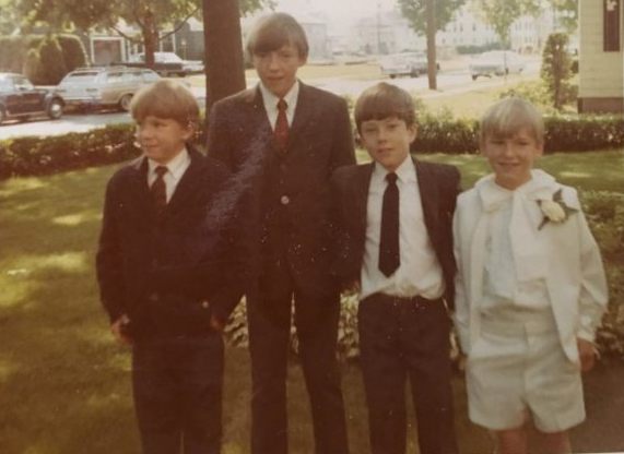 From left to right: Peter Eastwood, Scott Eastwood, Grant Briggs (cousin) and William (age seven).