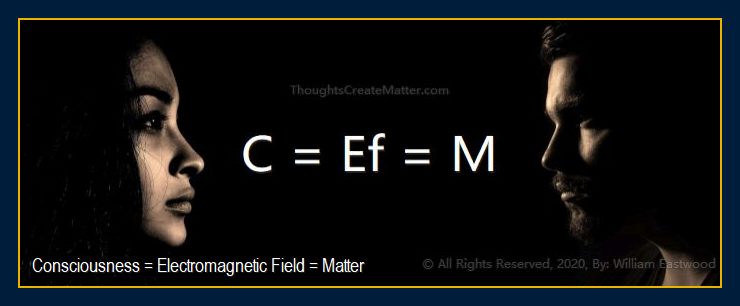 Thoughts create matter presents C=Ef+M. Consciousness and matter are the same thing.