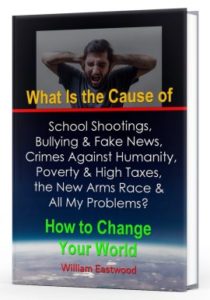 What is cause of school shootings bullying fake news crimes against humanity high taxes arms race problems life